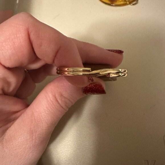 NWOT Dooney & Bourke Brown Leather Key Fob With Gold Tone Ring - Picture 2 of 4